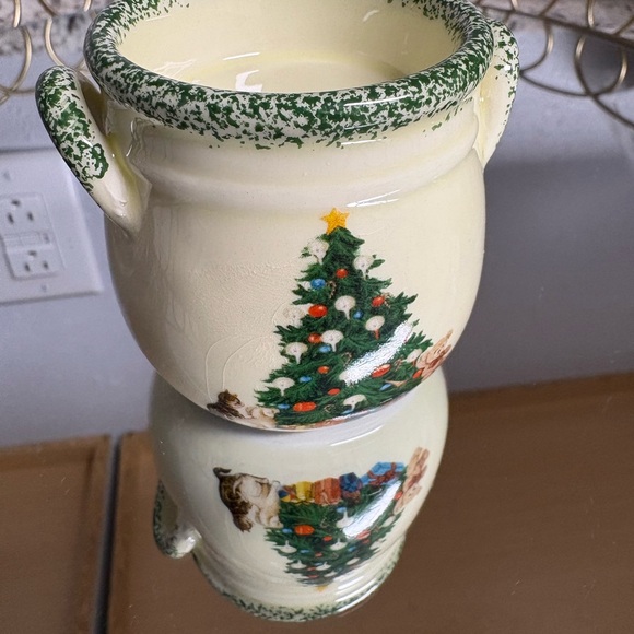 6 pc Ceramic/Porcelain Christmas Poinsettia Milk Jug Tealight Candle Holders - Picture 10 of 15